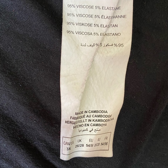 Michel Studio Black Soft Stretch Lounge Casual Long Sleeve Mock Neck Top-Sz-3X - Picture 7 of 13